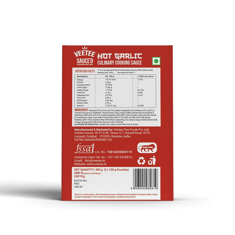 Hot Garlic Culinary Cooking Sauce