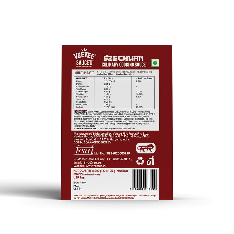 Szechuan + Kung Pao Culinary Cooking Sauce | Ready to Cook Gravy + Stir Fry | (6 x 100g)